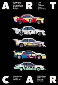 Robert Rauschenberg. Art Car / BMW and 5 American Artists. 1986. 36x24 inches, 91½x61 cm.