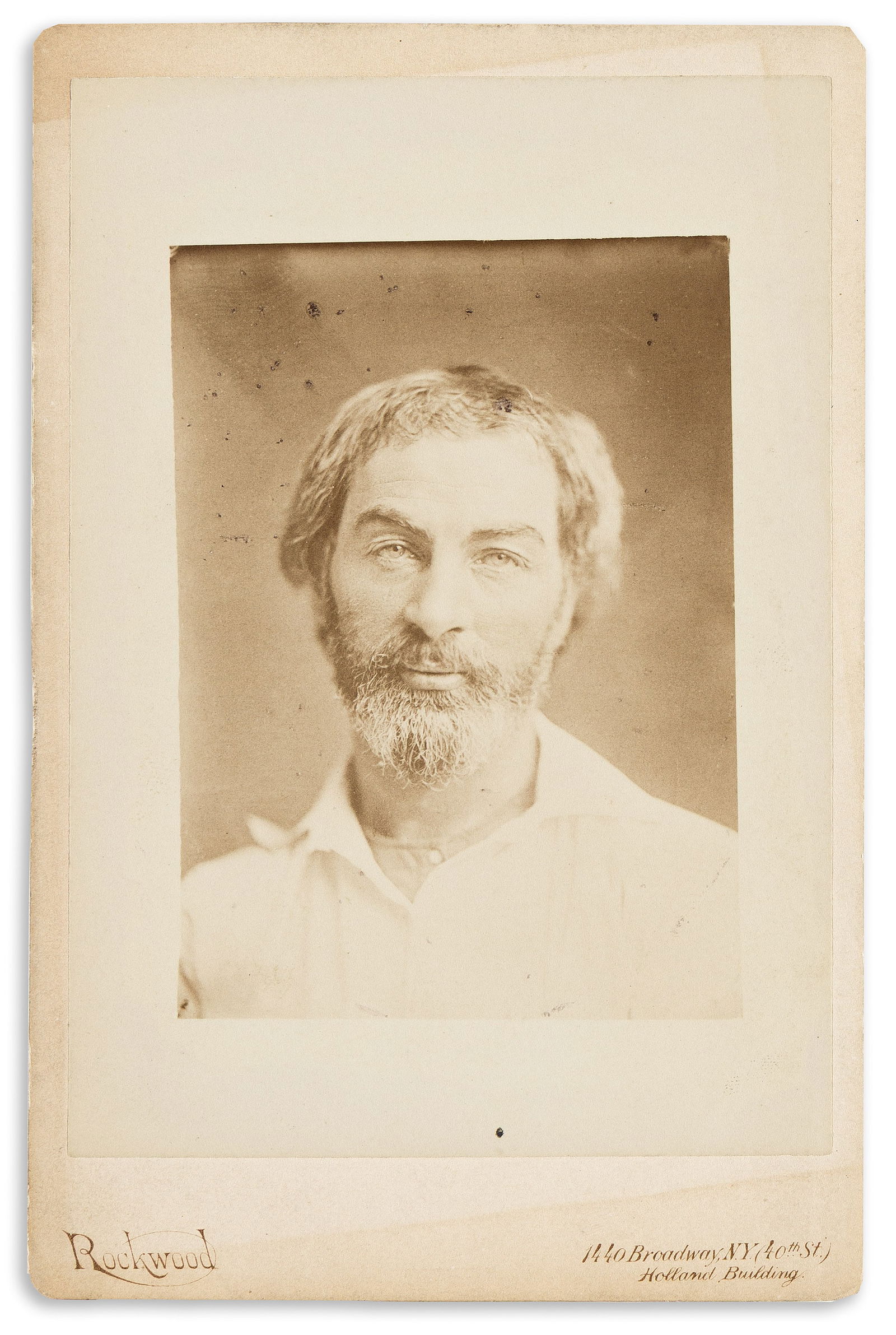 George G. Rockwood, Portrait of Walt Whitman (1819-1892). Circa 1854; printed 1895.