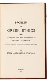 John Addington Symonds, Jr., 1840-1893, A Problem in Greek Ethics, being an Inquiry into the