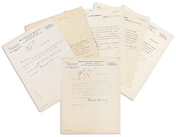Elisabeth Marbury Series of letters signed by the pioneering literary agent. 1911-1912.