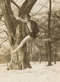 Paul Swan rehearsing in Central Park. January 13, 1929.