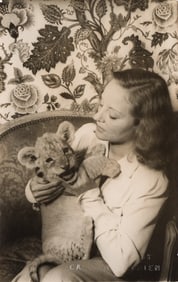 Carl Van Vechten, Portrait of the actress Tallulah Bankhead (1902-1968) with her lion Winston
