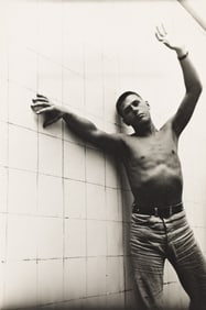 PaJaMa, Paul Cadmus with a canvas for the Richmond, VA mural "Pochahntas Saving the Life of Captain