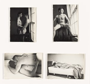 Jared French, A series of 4 intimate photographs of Ted Starkowski and Chuck Howard. 1954.
