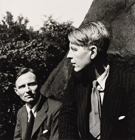 Louise Dahl-Wolfe, Christopher Isherwood and W.H. Auden, Central Park, N.Y. 1938; printed 1970s.