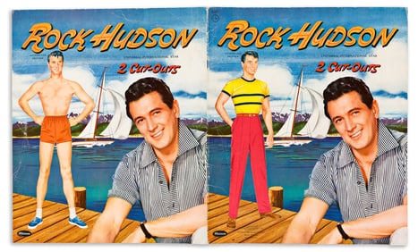 Rock Hudson Universal-International Star. 2 Cut-Outs. 1957.