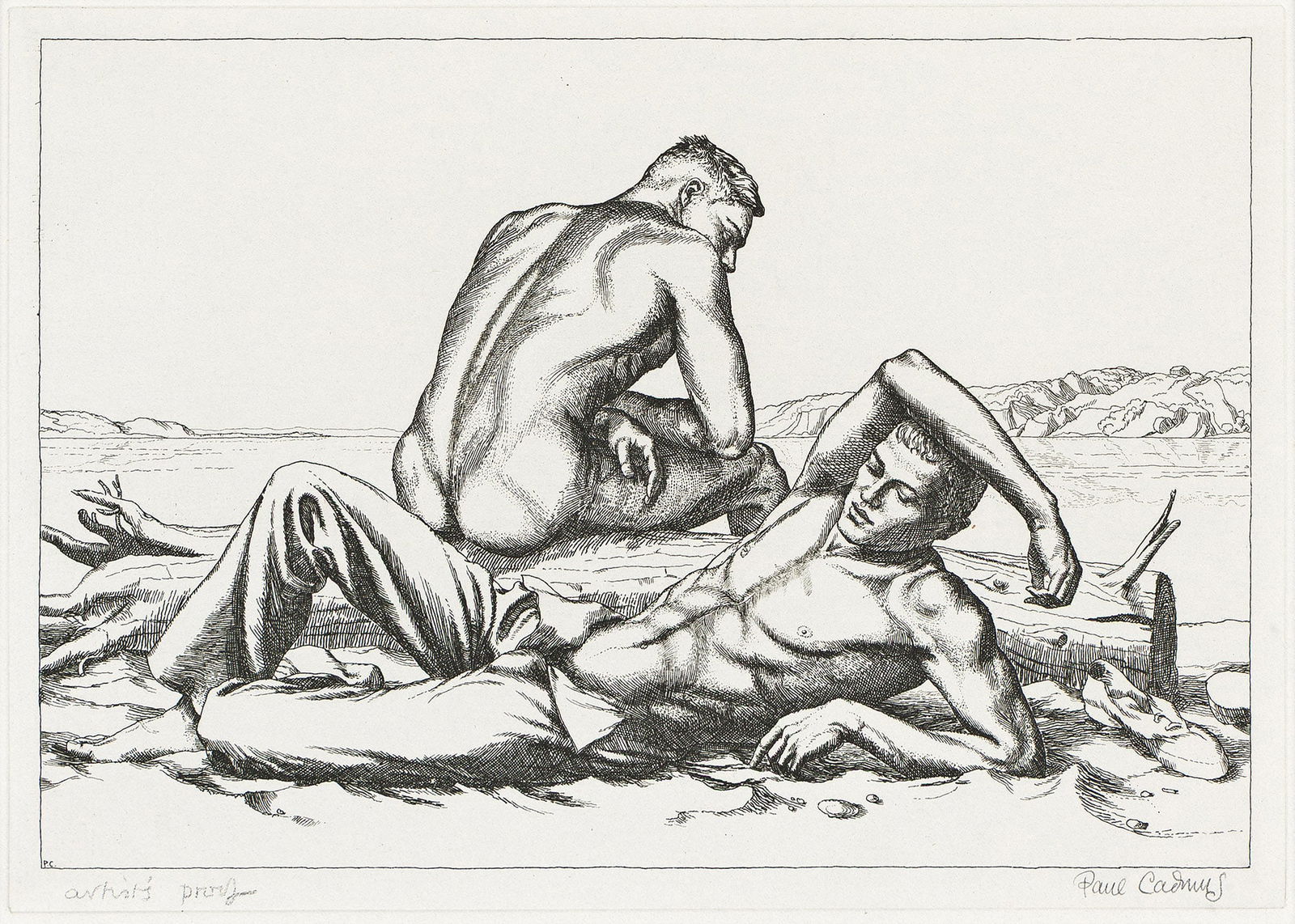 Paul Cadmus Two Boys on a Beach #2. 1989. (1 of 1)