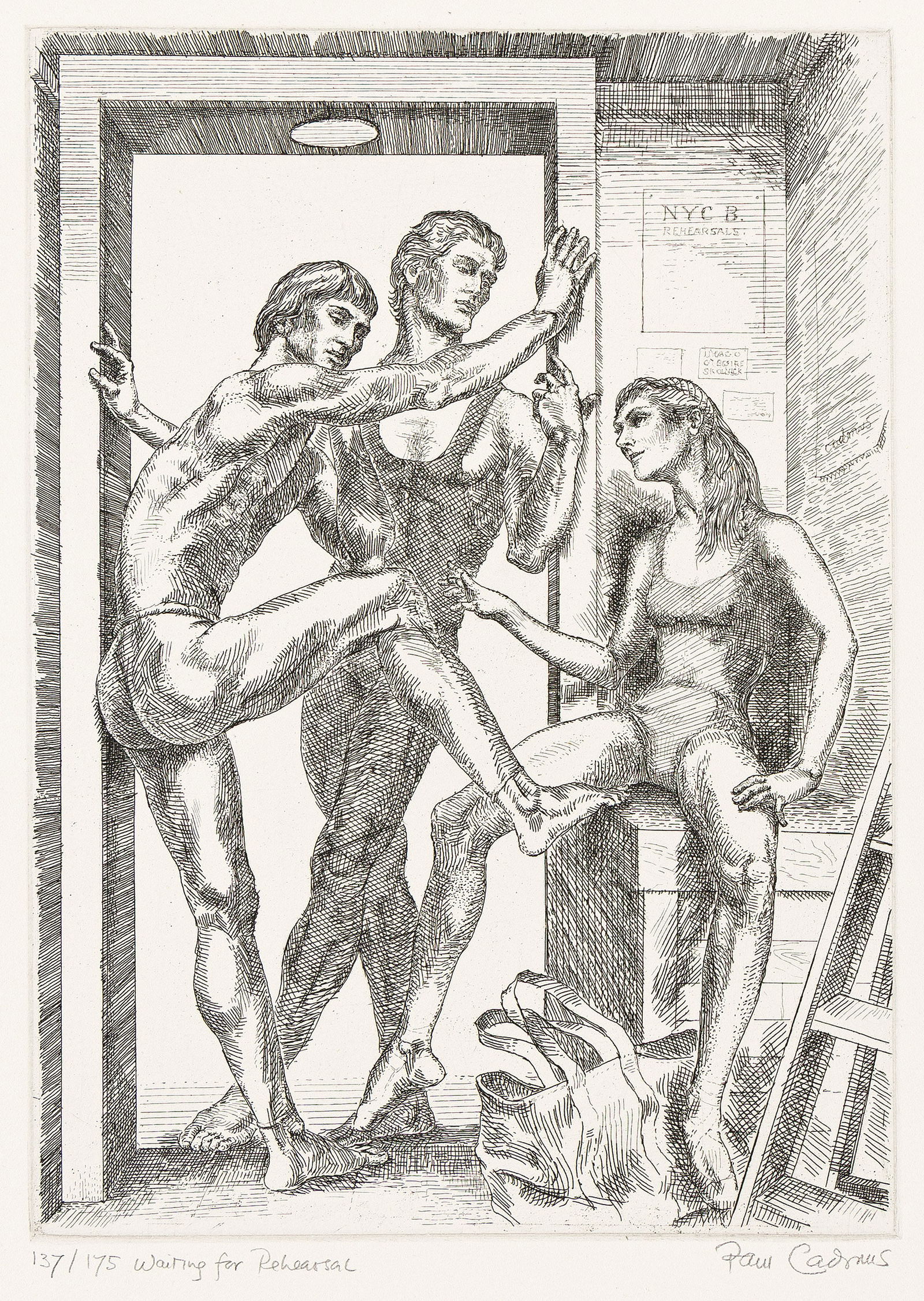 Paul Cadmus Waiting for Rehearsal. 1984. (1 of 1)