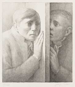George Tooker The Voice, lithograph. 1977.