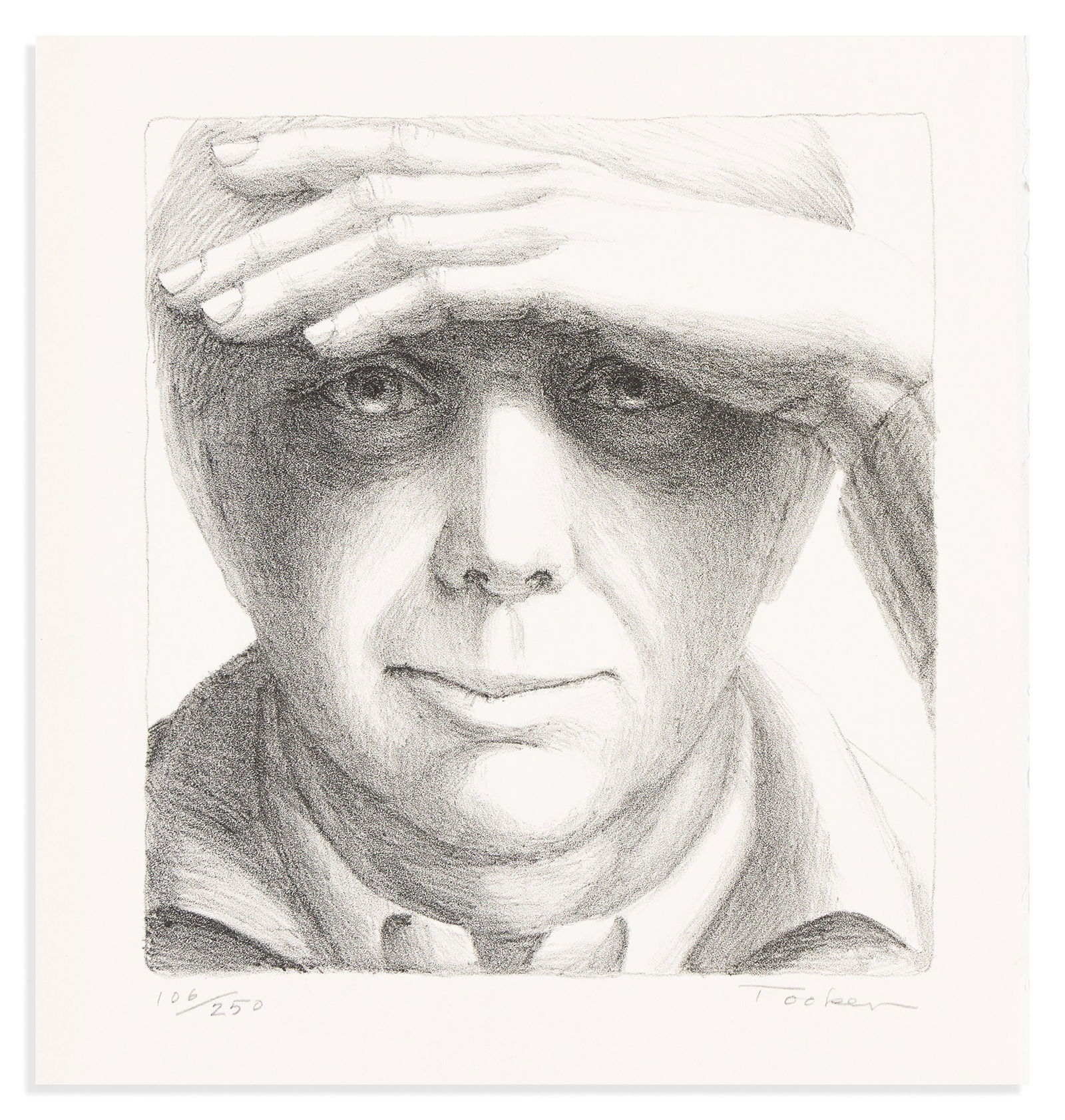 Thomas H. Garver George Tooker, Portfolio. 1985: Thomas H. Garver1934-2023George Tooker. 1985.PortfolioSigned Limited Edition with Signed Lithograph.New York: Clarkson N. Potter, distributed by Crown Publishers, 1985.First edition, square quarto, co