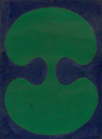 Robert Indiana Coenties Slip Gingko, oil on linen. 1957.