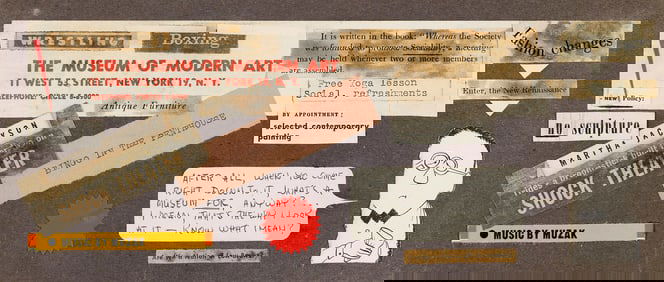 Stanton Kreider Untilted, mixed media collage. 1958.