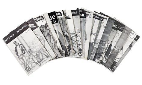 (Beefcake), A long early run of Physique Pictorial magazine, nearly complete from volumes 4 to 41,