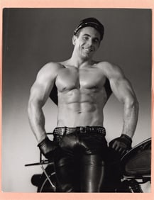 Tom Nicoll / Scott Studio, A binder with approximately 60 male physique photographs. 1950s-60s.