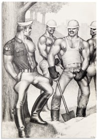 Tom of Finland Untitled (Heavy Action Drawings), lithograph. Circa 1988.