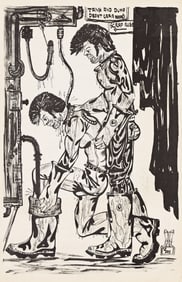 Domino (Donald Merrick) Untitled, pen and ink.