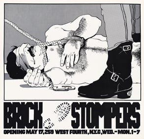 Bill "Brick" Burke Brick - Stompers, offset lithograph exhibition poster. 1979.