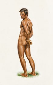 Ed Silas Smith Shafted! Tempera on board. 1975.