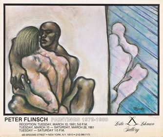 Peter Flinsch Paintings 1979-1980 / Leslie Lohman Gallery, offset lithograph exhibition poster.