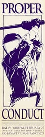 Fernando Aguayo-Garcia Proper Conduct, lithograph protest poster. 1991.