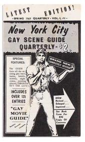Mattachine Book Service New York City Gay Scene Guide Quarterly. 1969.