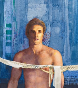 John B. Lear Indigo Mood, watercolor on board. 1988.