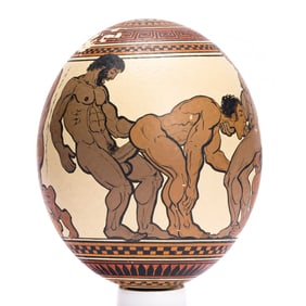 Yannis Nomikos Untitled (Painted Ostrich Egg). 1974.