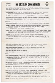Polly Kellogg, "NY Lesbian Community" resource list broadsheet. Circa 1977.