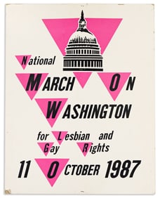 Anonymous National March on Washinton for Lesbian and Gay Rights, lithograph poster printed on