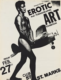 John Sex (John McLaughlin) Annual Group Erotic and Pornographic Art Exhibition, xeroxed poster. 1980