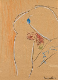 Victor Hugo Untitled, pencil and colored pencil. Circa 1970s.
