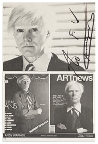 Andy Warhol Poster Signed and Inscribed, "To F[rederick] V[igneron] / AndyW."