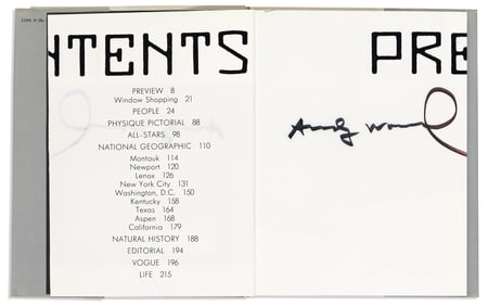 Andy Warhol America, original typescript containing holograph notes. Circa 1985