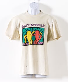 Keith Haring Best Buddies T-Shirt. 1990.