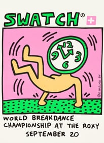 Keith Haring Swatch / World Breakdance Championship. 1984.