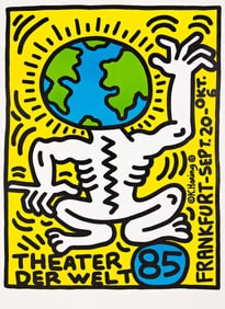 Keith Haring Theater Der Welt, offset lithograph poster. 1985.