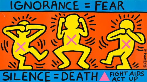 Keith Haring Silence=Death. 1989.