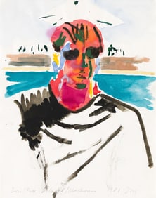 Frank Moore Don / Fire Island / Mushrooms, watercolor and gouache on paper. 1981.