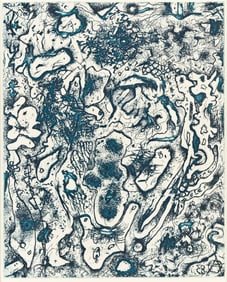 Alfonso Ossorio Untitled etching from "Could I Ask You Something?" 1984.