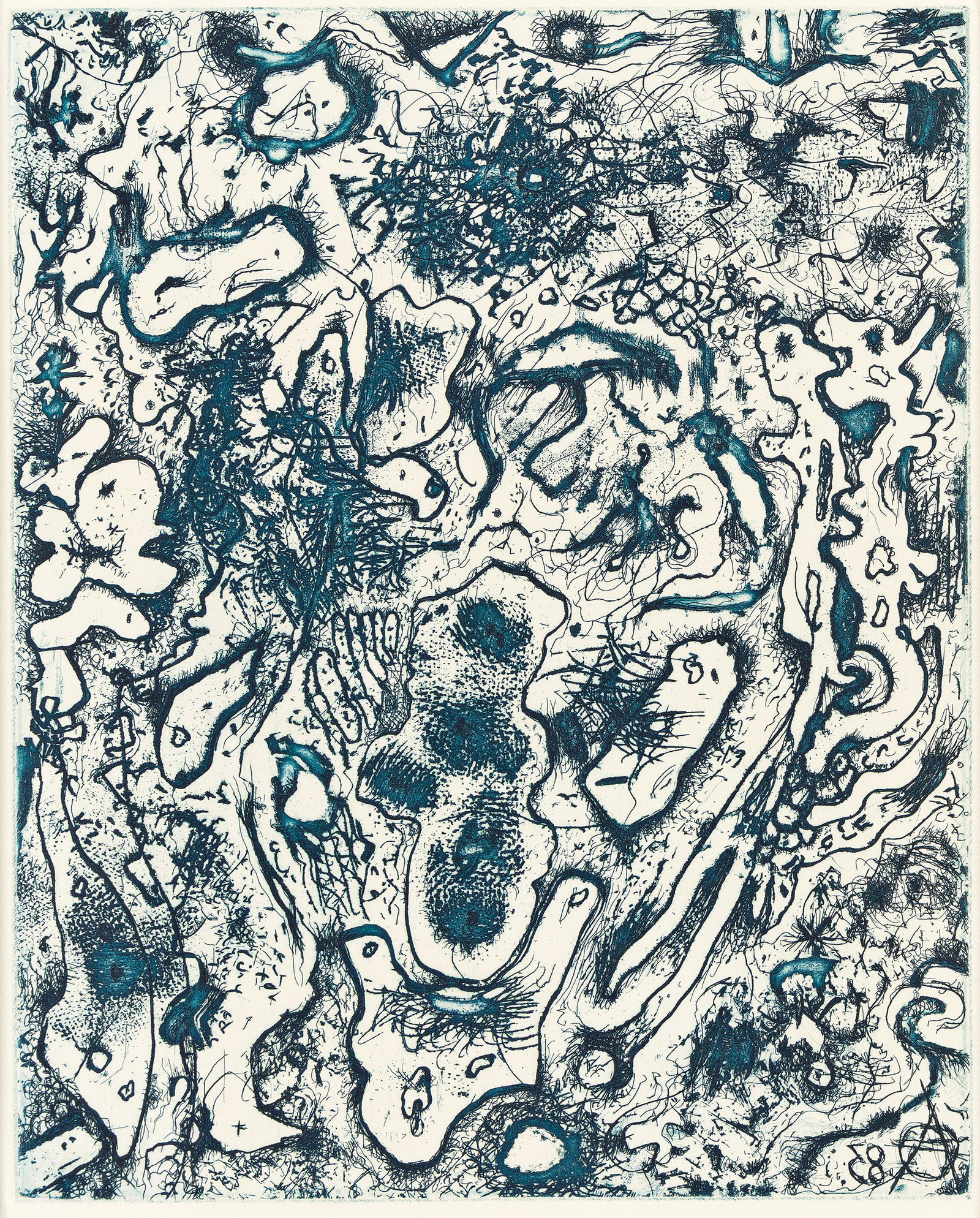 Alfonso Ossorio Untitled etching from "Could I Ask You Something?" 1984. (1 of 1)