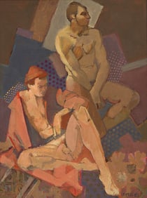 Cornelius McCarthy Untitled (Two Performers), oil on canvas. 1983.