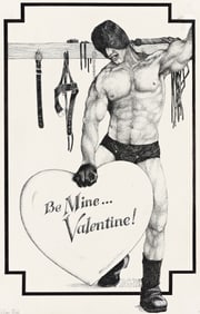 Ronald L. Gomez Be mine . . Valentine! Pen and ink on board. 1985.