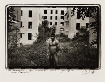 Bill Costa, The Gardener Is The Loveliest Rose in his Garden, NYC. 1991; printed 1992.