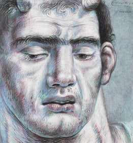 Ricardo Cinalli Untitled (Satiro - Portrait of a Man), pastel on paper. 1997.