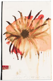 Ross Bleckner Untitled, Watercolor and ink with collage on paper. 1996.