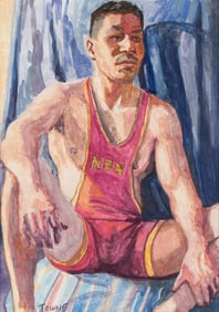 George Towne Conrad-Singlet, Watercolor on paper. Circa 2000.