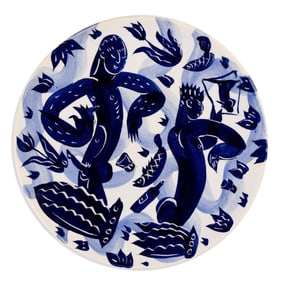 Eddie Varekamp Untitled (Three ceramic plates). Circa 2010.