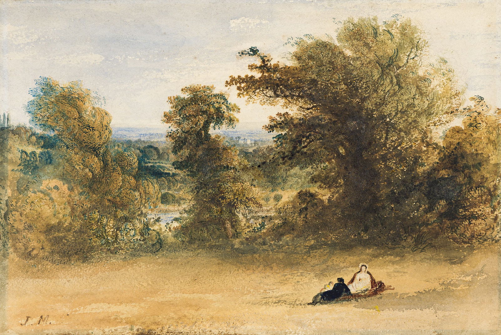 John Martin, Landscape with Figures.. (1789-1854)
