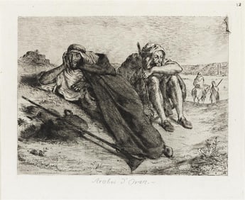 Eugène Delacroix, Arabes d'Oran.. (1798-1863)