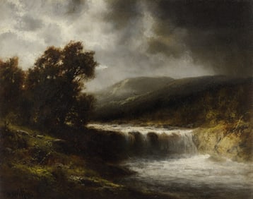 Thomas Bailey Griffin, Dappled Light on the Rapids.. (1858-1918)